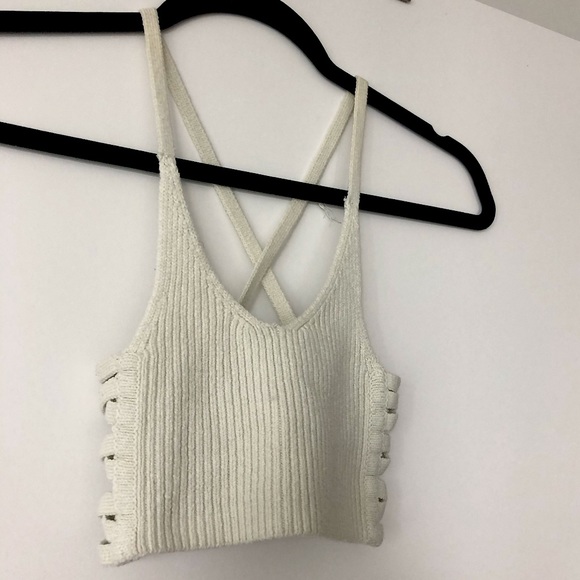 Knitted Bralette - light seafoam green (Size S) - Picture 2 of 5